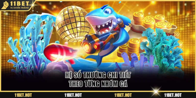 Hệ số thưởng chi tiết theo từng nhóm cá 